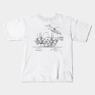 ditching machine Vintage Patent Hand Drawing Funny Novelty Gift Kids T-Shirt